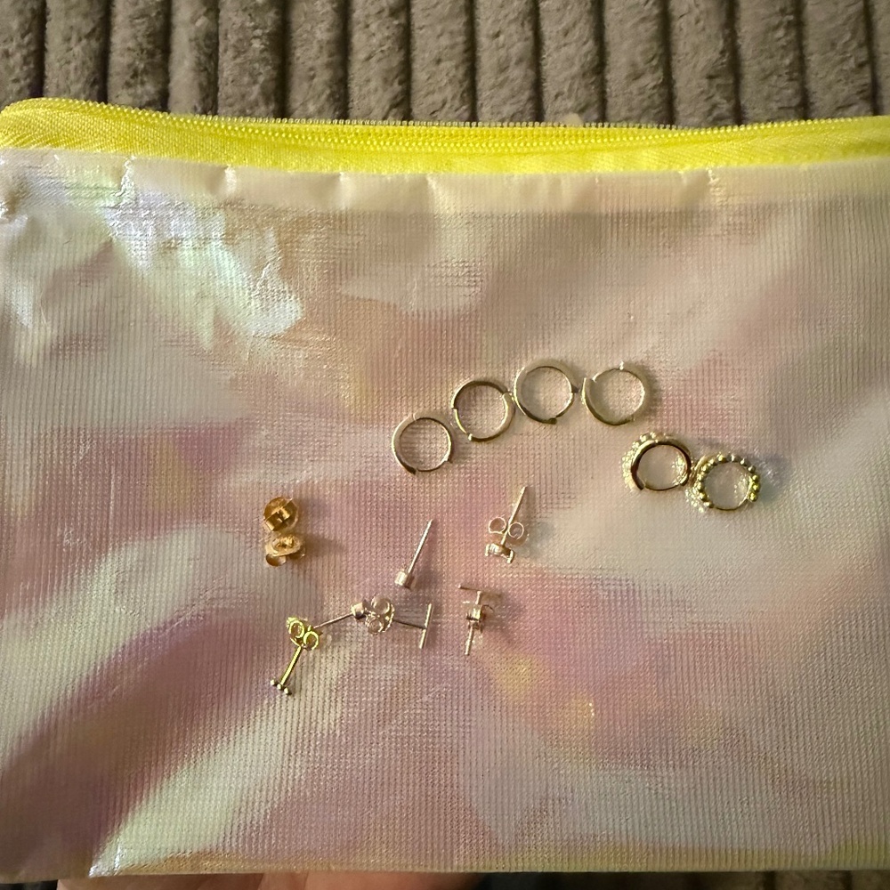 Assorted Rowan and Studs gold earrings
